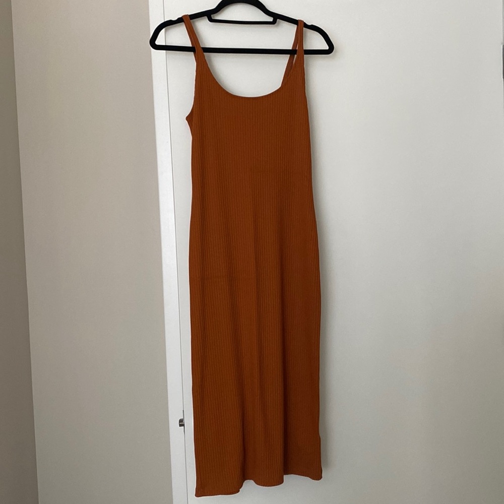 Bodycon Ribbed dress from Urban Outfitters size M, Burnt Orange